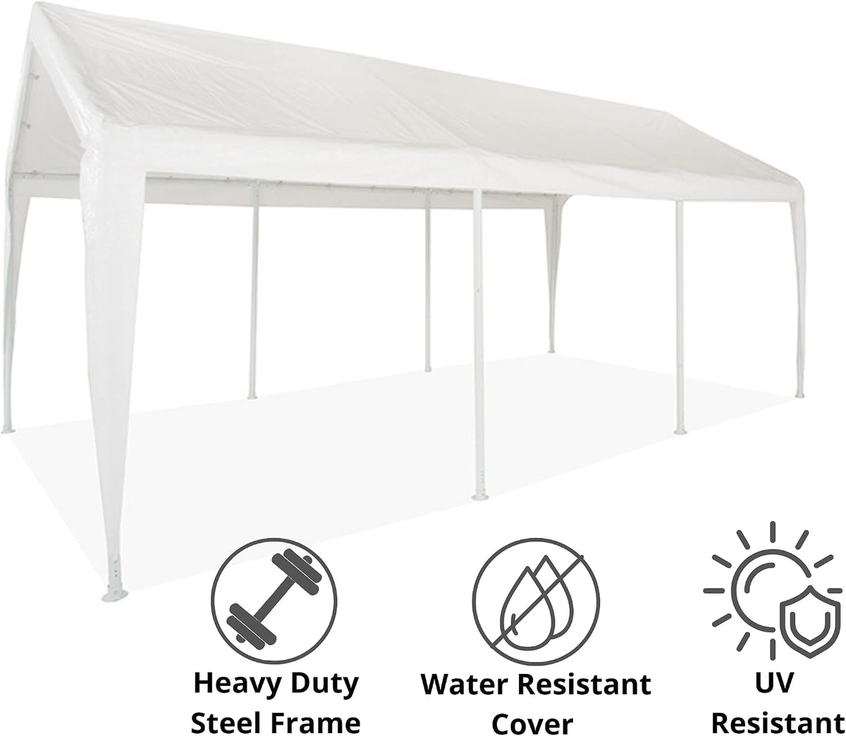 Canopy 11'X20' Portable Garage Fully Enclosed All Season Carport Canopy