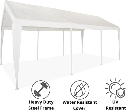 Canopy 11'X20' Portable Garage Fully Enclosed All Season Carport Canopy