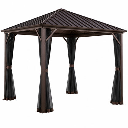 Outdoor 10' X 12' Dakota Hardtop Gazebo Outdoor Sun Shelter