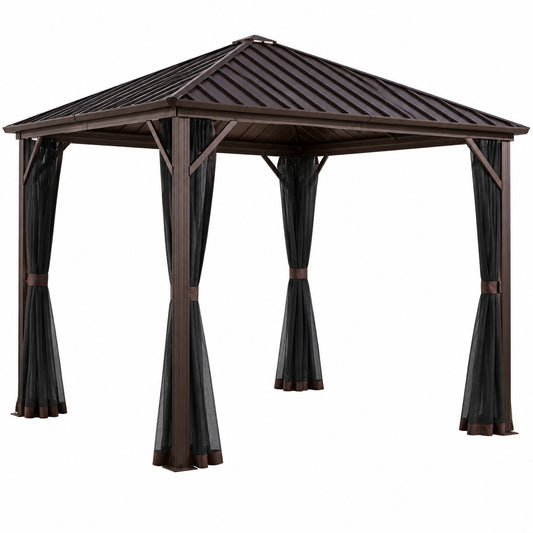 Outdoor 10' X 12' Dakota Hardtop Gazebo Outdoor Sun Shelter