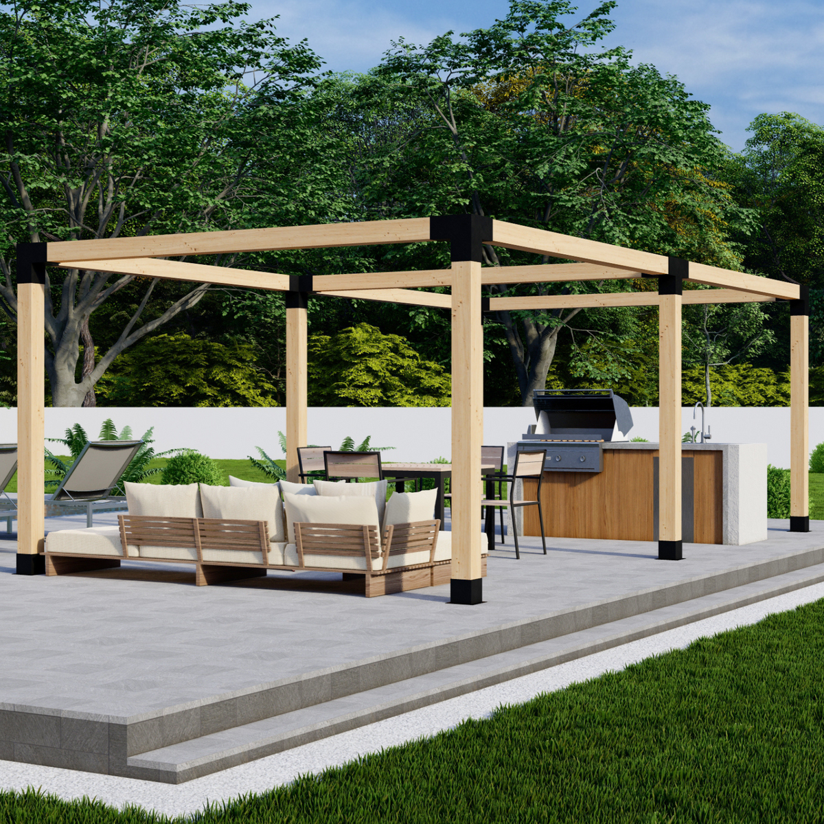 Freestanding Pergola Bracket Kit, up to 24 × 12 ft