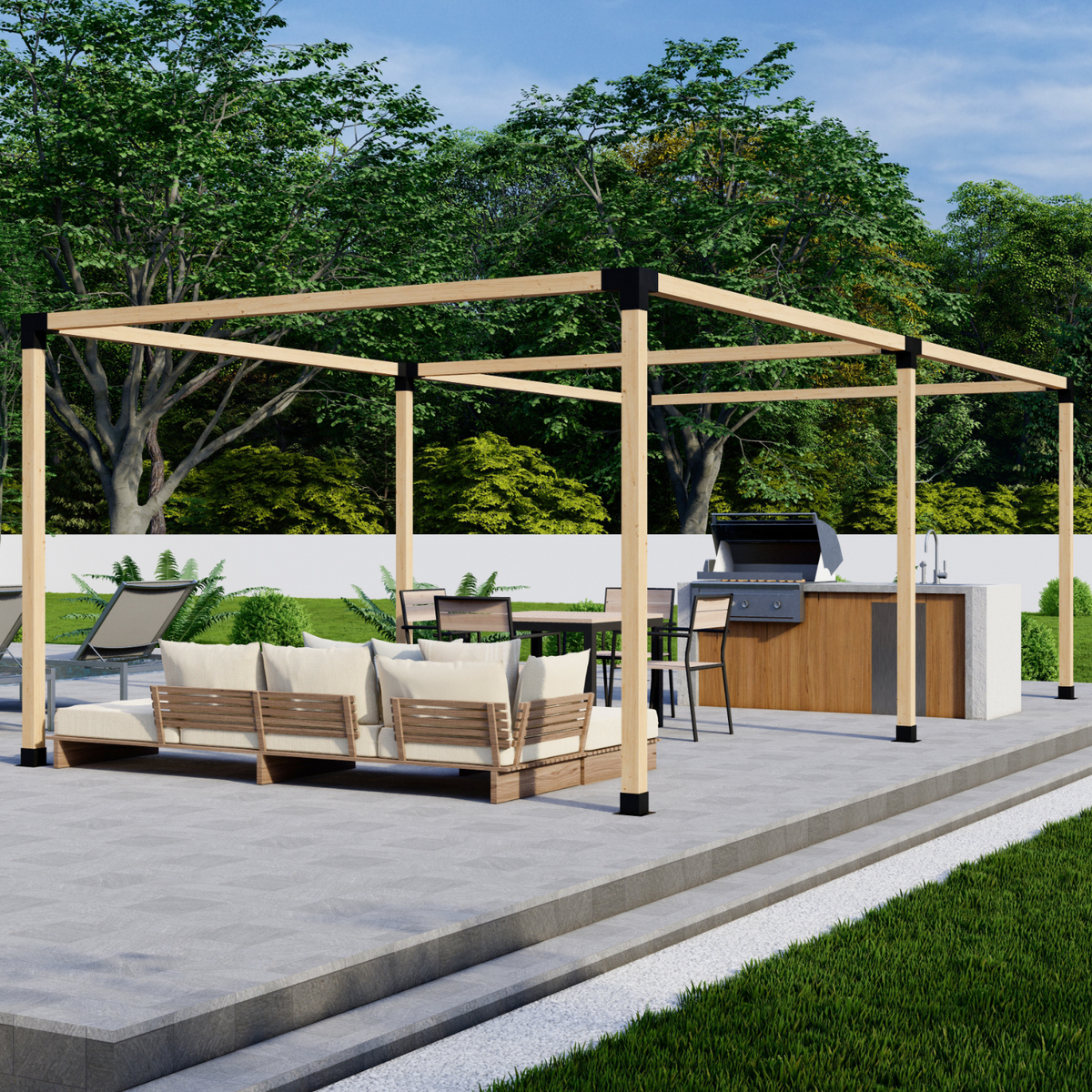 Freestanding Pergola Bracket Kit, up to 24 × 12 ft