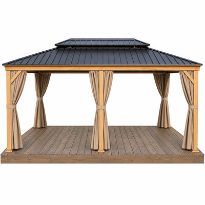 Aluminum Hardtop Gazebo with Screens